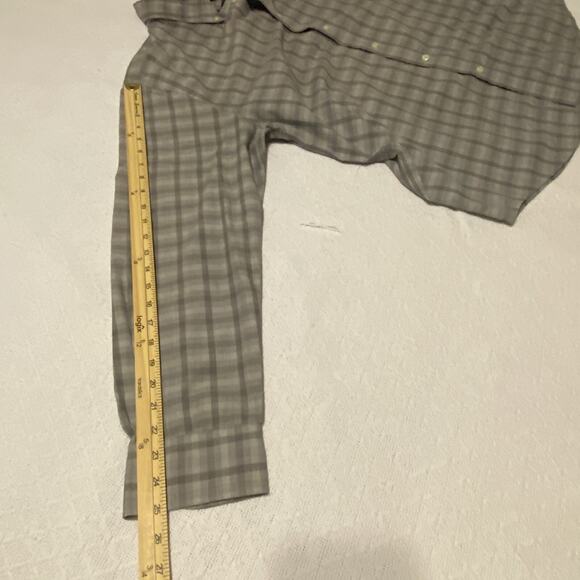 Dockers Stain Defender Gray Plaid Button Down Men’s Shirt Size XL Preppy - Picture 13 of 16